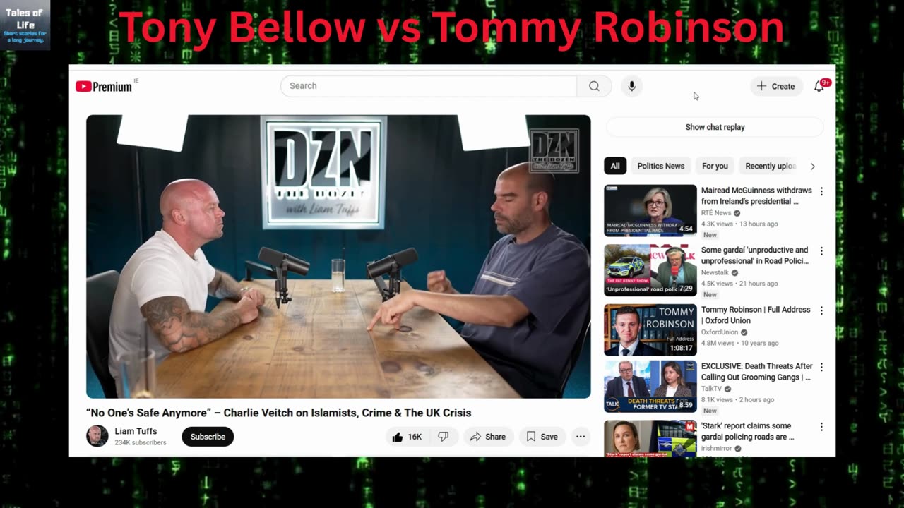 Tony Bellow vs Tommy Robinson feat Charlie Veitch