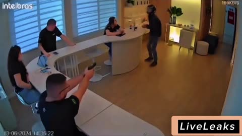 Robbery Fail: Suspect Shot the Moment He Walks In