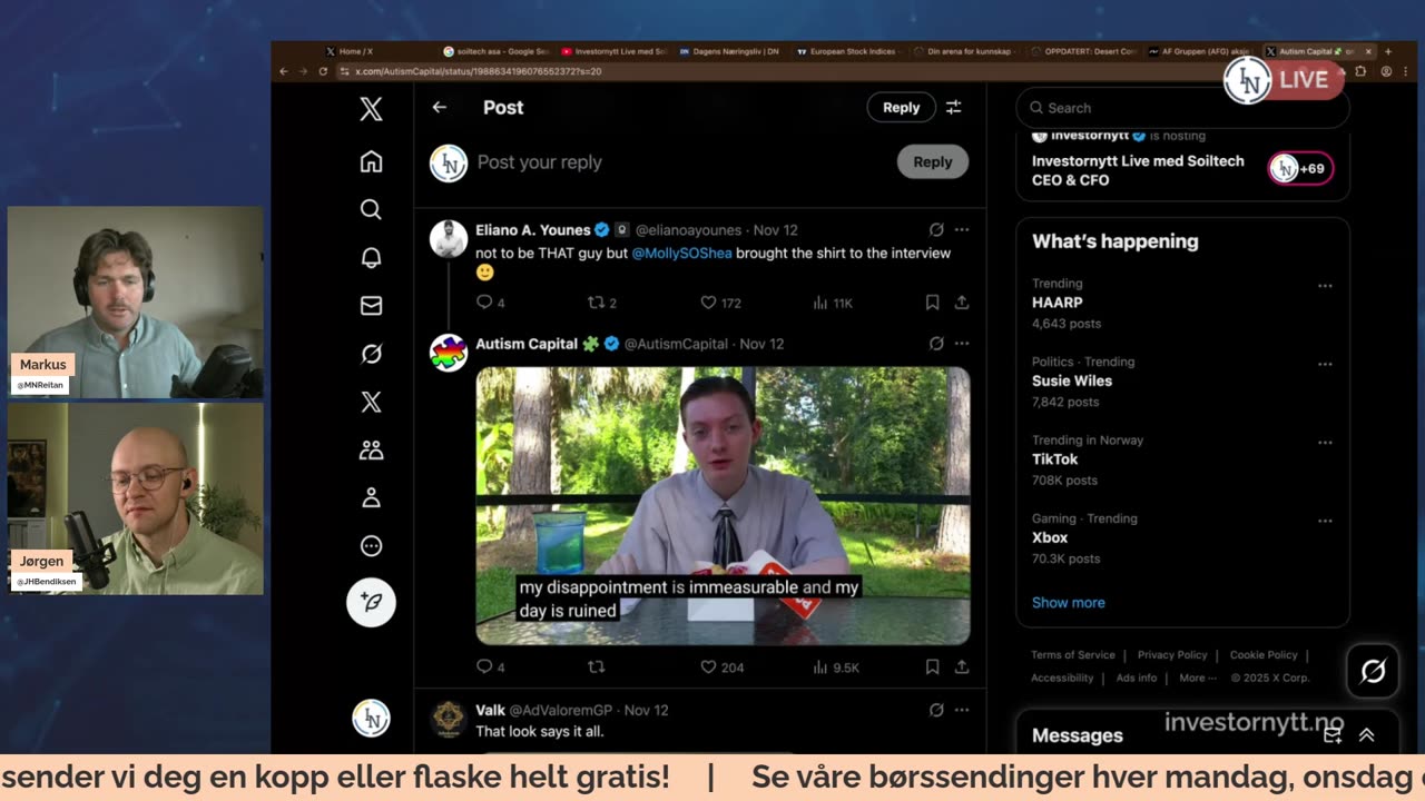 Investornytt Live med Soiltech CEO & CFO