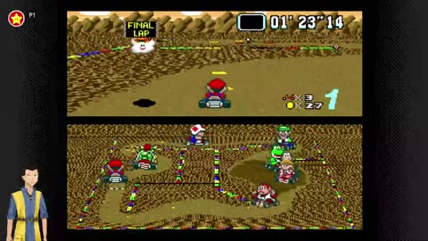Super Mario Kart (SNES-SOs) day 3 50cc Star cup!