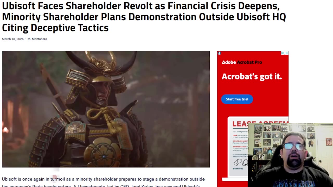 Ubisoft Having A Financial Crisis With Their Shareholders