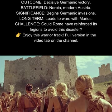 Germanic Tribes vs. Rome 113 BC Battle of Noreia #CimbriWars