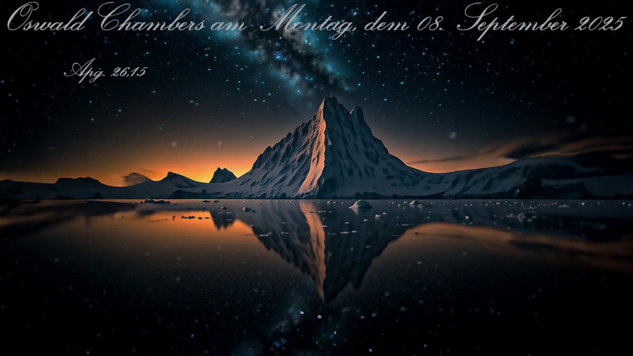 Oswald Chambers am Montag, dem 08. September 2025, zu Apg. 26,15