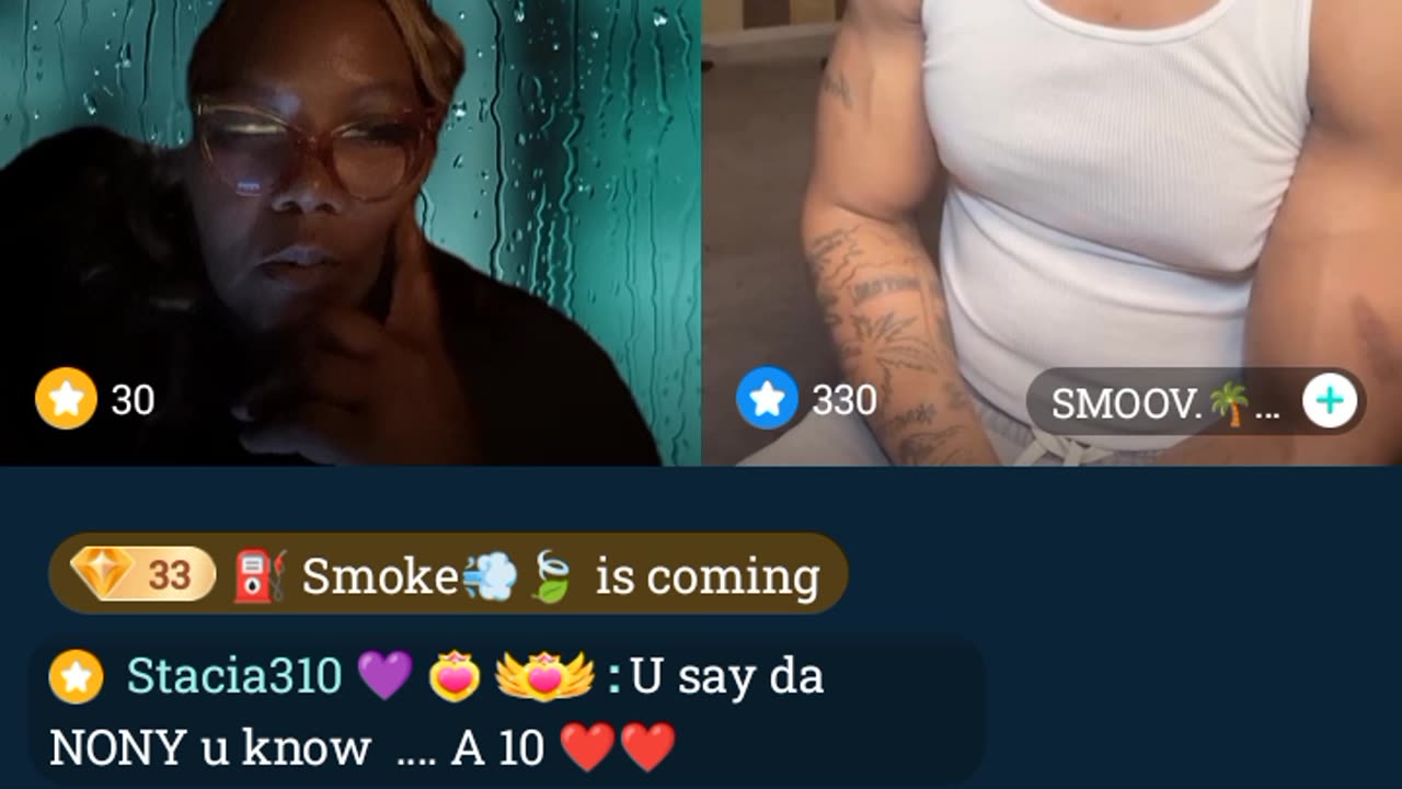 Nony and Smoove clowning Tomi Kay