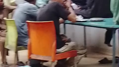 Eating lunch in canteen🔥