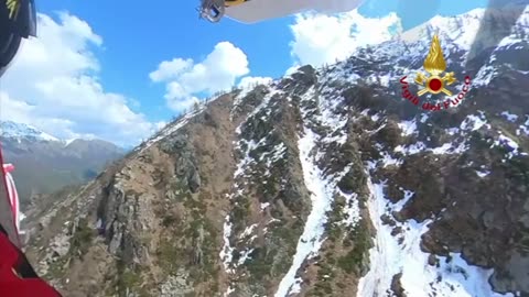 Salvataggio con elicottero Drago VF66 sulle Valli di Lanzo