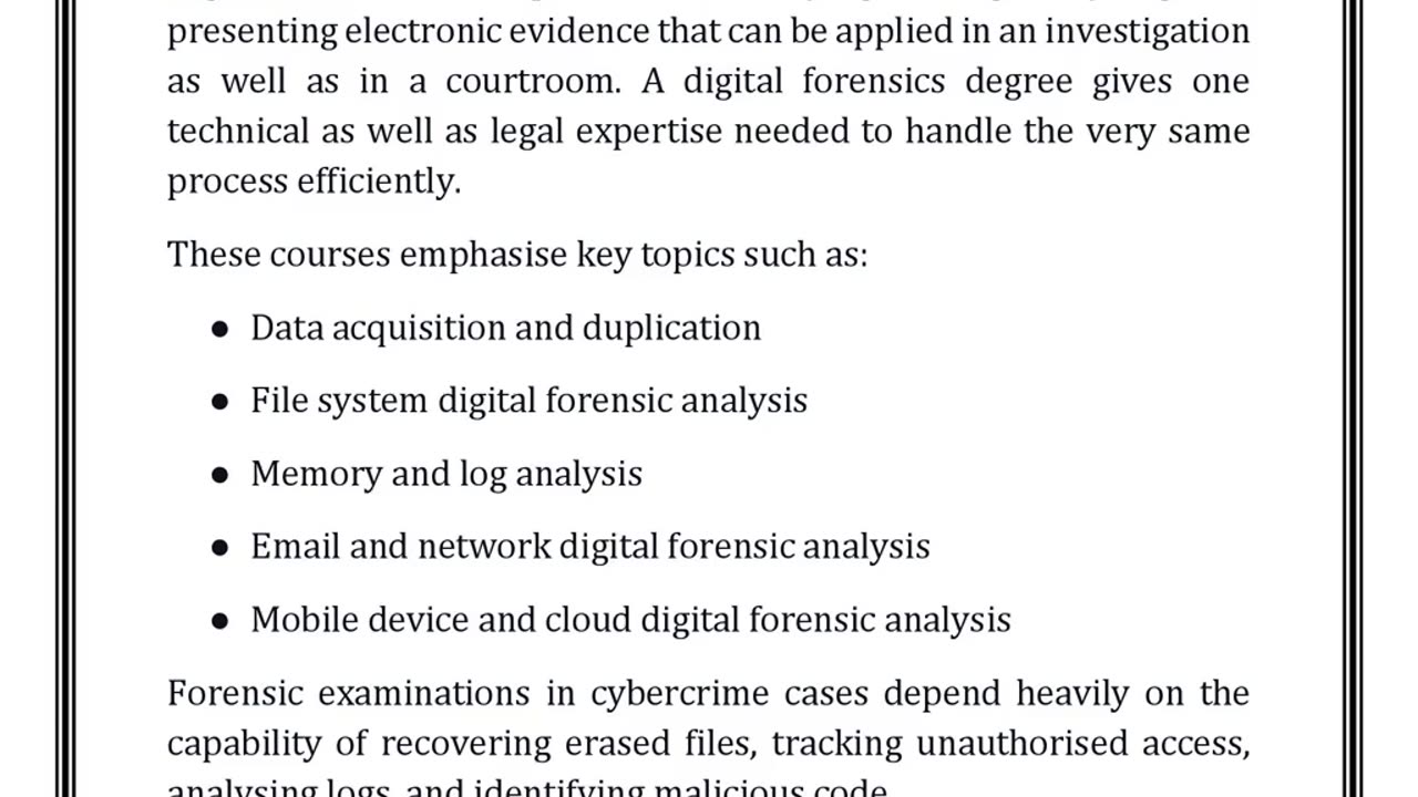 How Computer Forensics Courses Help Solve Cybercrime Cases