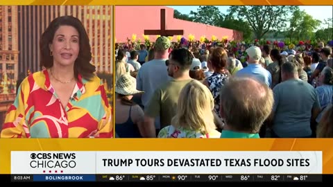 President Trump. first lady tour Texas flood sites