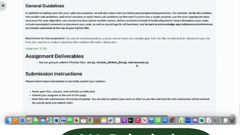 Student Work (Assignment) | CMPUT 175 – Linked List Project | Alberta Computing Science