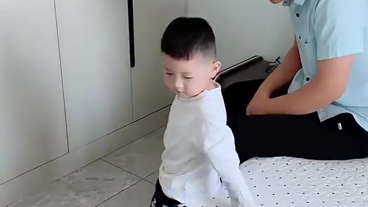 It seems like he has received military training at such a young age!