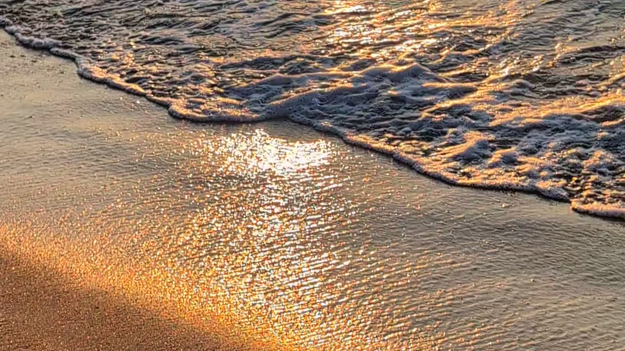 Beach, sea, waves