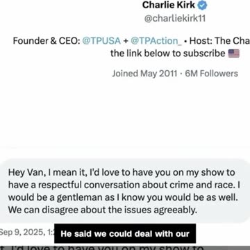NEW: CNN's Van Jones reveals he got a DM from Charlie Kirk calling.