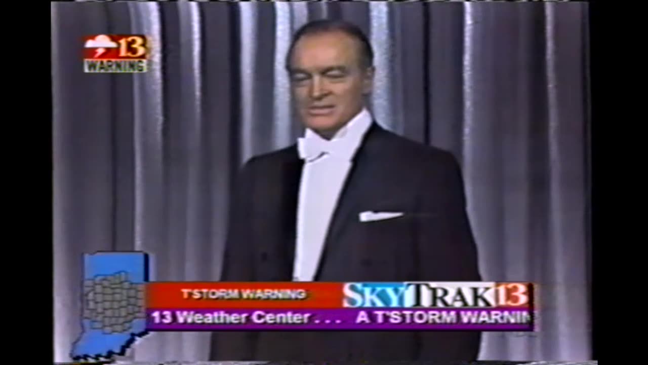 April 20, 2003 - 2 WTHR 'Sunrise' Bumpers & Weather Alert During Bob Hope Special