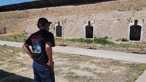 Shooting a pistol with one hand, speed reloading and tap and rack!
