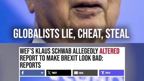 Globalists Lie, Cheat, Steal