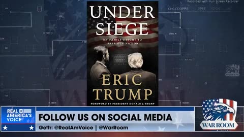 ERIC TRUMP INTERVIEW - AUTHOR>UNDER SIEGE - (THE AMERICAN NIGHTMARE FOR MOST AMERICANS THAN JUST THE TRUMP FAMILY) - 25 mins.