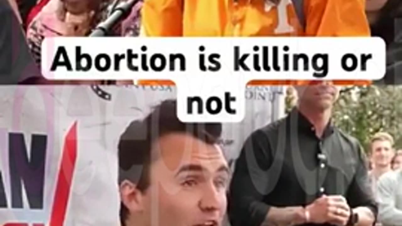 Charlie Kirk debate sobre el aborto