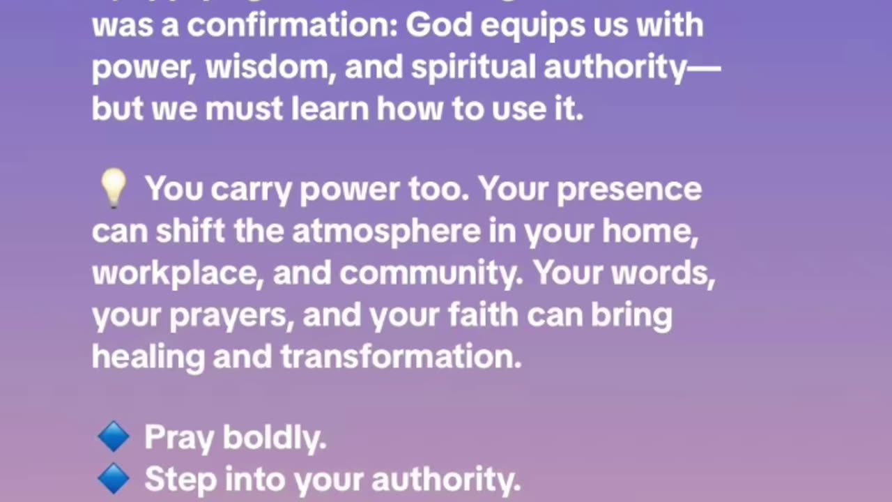 Did you forget who you are? You carry power.