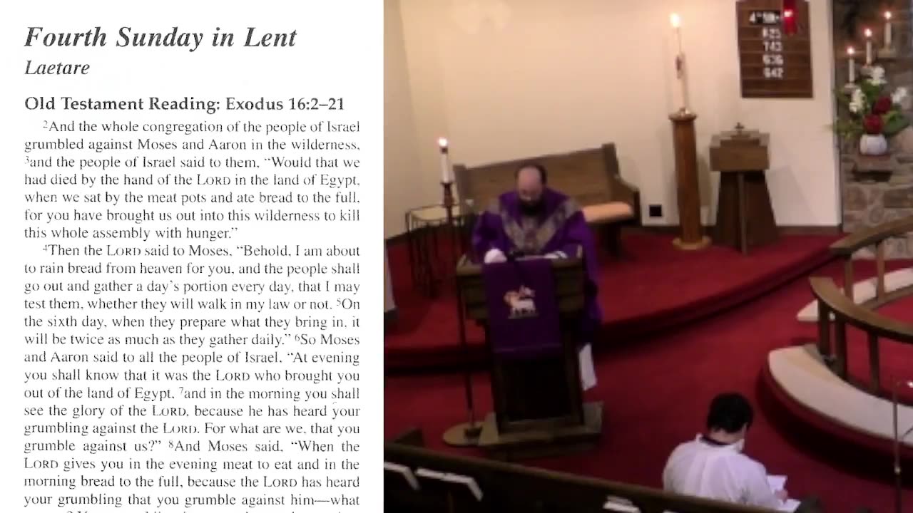 Fourth Sunday in Lent (Laetare) - March 15, 2026