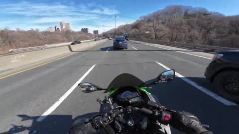Ninja 300 Short Highway Run To Scarborough