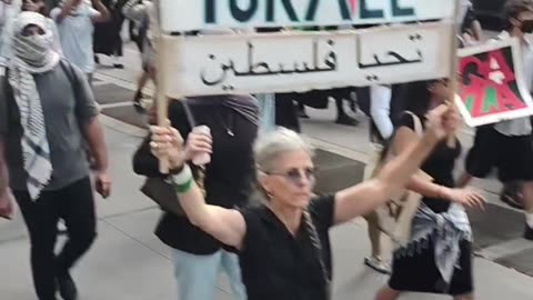 Presidenta mexicana habla sobre Palestina. + Protesta en apoyo de Gaza.