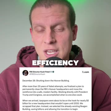 Kash Patel’s FBI building move is bigger than you think.