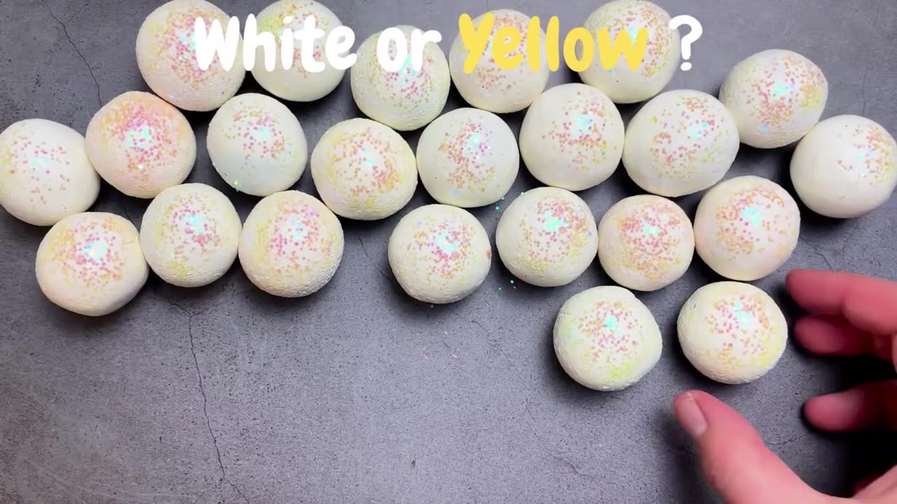 ASMR CLAY CRACKING WHITE GLITTER | GUESS THE COLOR GAME