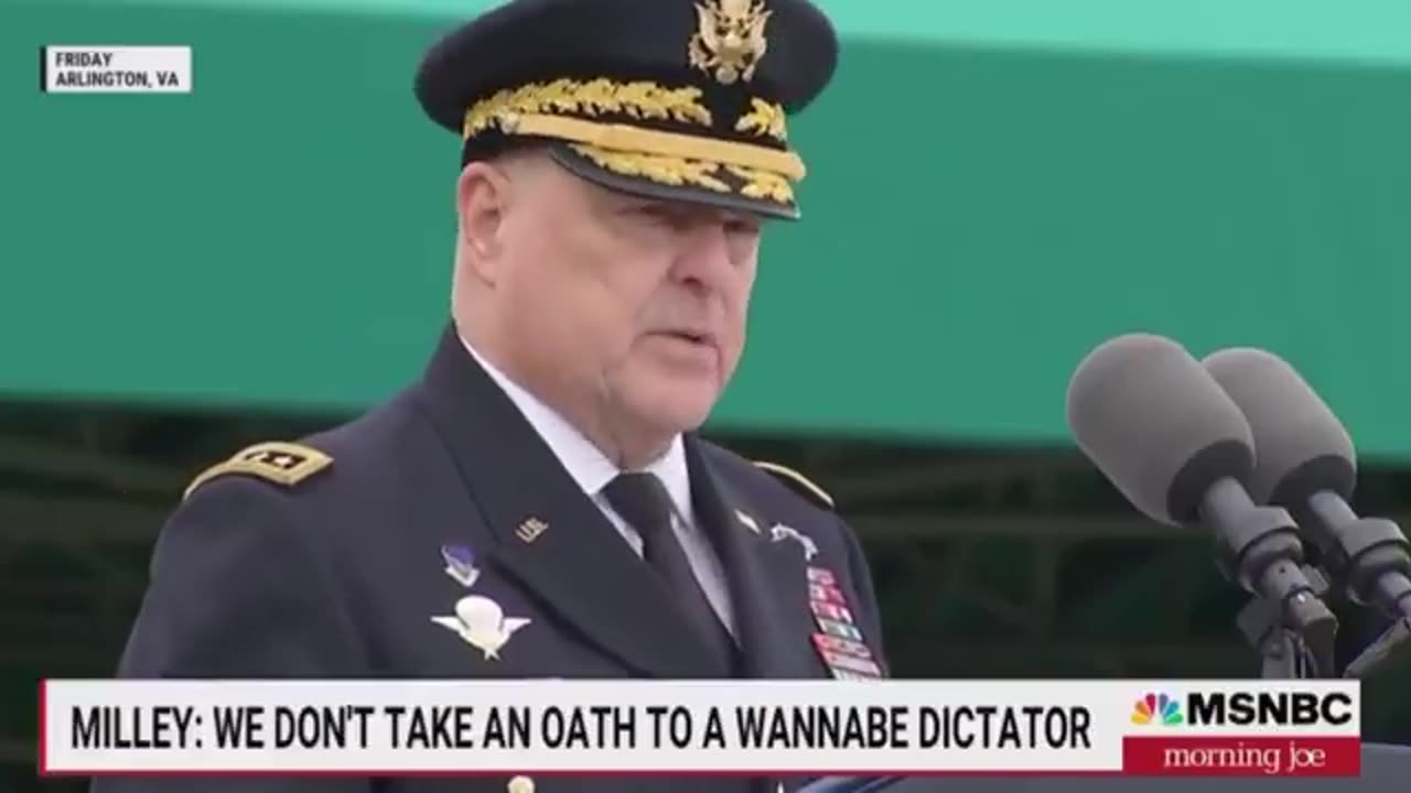 GEN. MILLEY TO THE NATIONAL TROOPS BEING DEPLOYED TO U.S CITIES: "WE DO NOT REPORT TO A DICTATOR!"