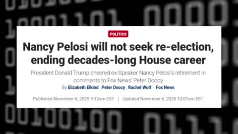 Confirmed - Nancy Pelosi Will Not Seek Re Election