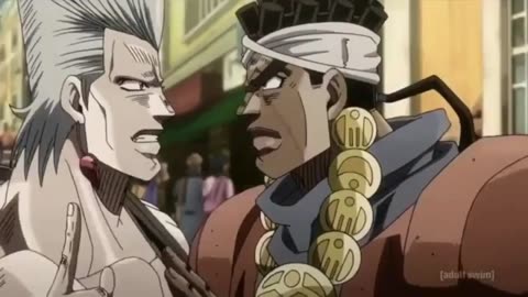 Stardust Crusaders (Edited) - Polnareff and Avdol argue
