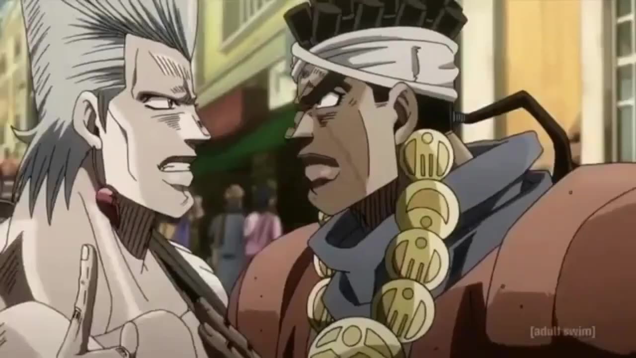 Stardust Crusaders (Edited) - Polnareff and Avdol argue