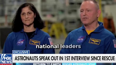 Rescued astronauts thank Pres. Trump and Elon Musk. "I respect you, I trust you."