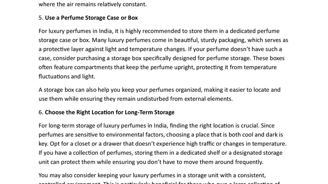 How To Store Luxury Perfumes In India For Long-Term Use