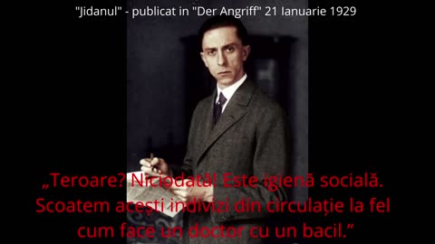 Joseph Goebbels: "Despre jidan" - publicat în Der Angriff 21 Ianuarie 1929.