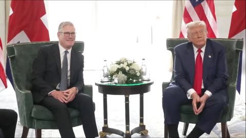 President Trump holds meeting with UK PM Keir Starmer in Scotland, July 28, 2025