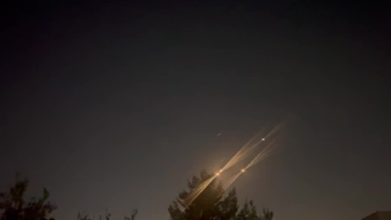 An unusual volley as seen from Jerusalem