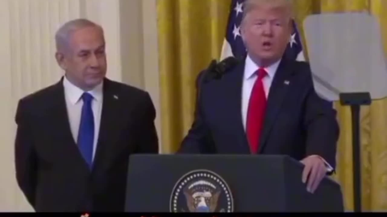 Donald Trump says he feels bad for Palestine right in front of Netanyahu