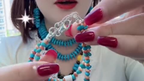 250509-4 Natural Orange Spiny Oyster & Turquoise Parent - Child Bracelet