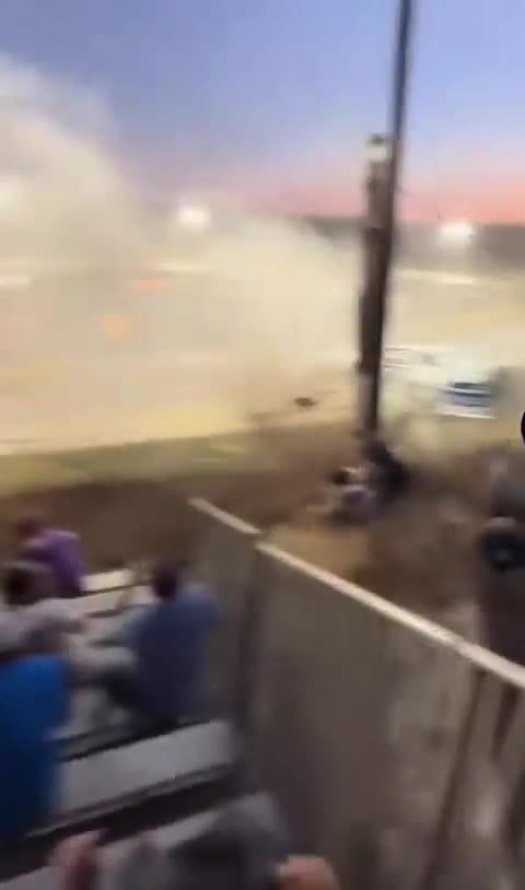 Three spectators were hospitalized after a crash Senoia Raceway