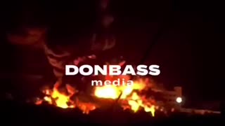 🔥 As a result of UAV attack, an oil depot in Luhansk is burning heavily.