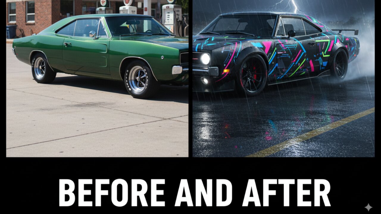 BEFORE and AFTER - Dodge Charger 1969-#BeforeandAfter #OldCars #CarProjects #CarInterior