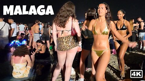 Beach Party Like No Other 🔥 San Juan in Malaga 🌊 Midnight Magic [4K Spain]