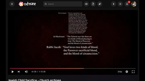 JEWISH CHILD SACRAFICE - CHURCH ARCHIVES