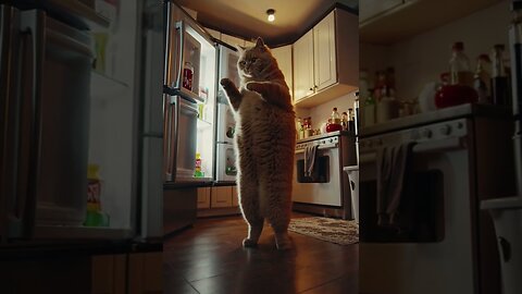 Fat Cat Raids the Fridge