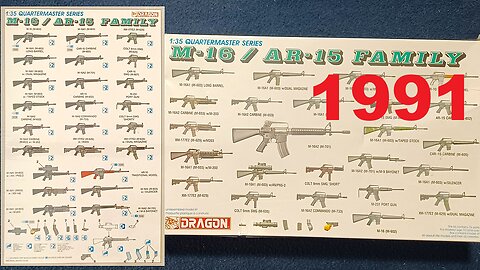 (NOT) UNBOXING: DRAGON, M-16/AR-15 FAMILY, 1:35 QUARTERMASTER SERIES, 3801, 1991