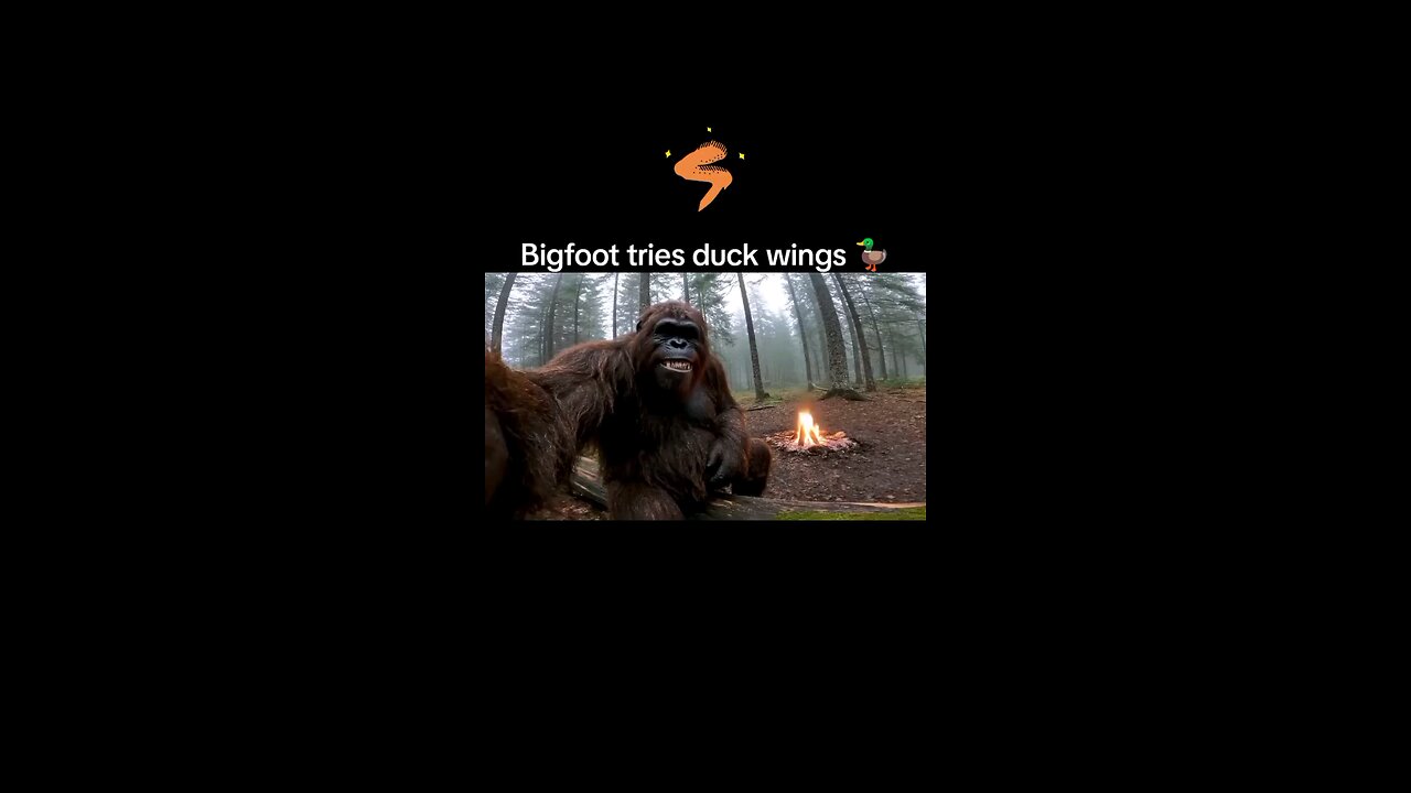 Bigfoot tries duck wings