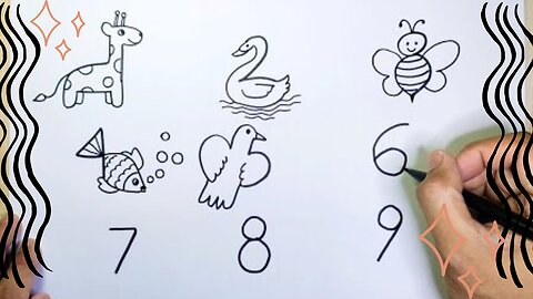 How to draw animals by numbers|| Easy animals drawing || step by step animal drawing||animal drawing