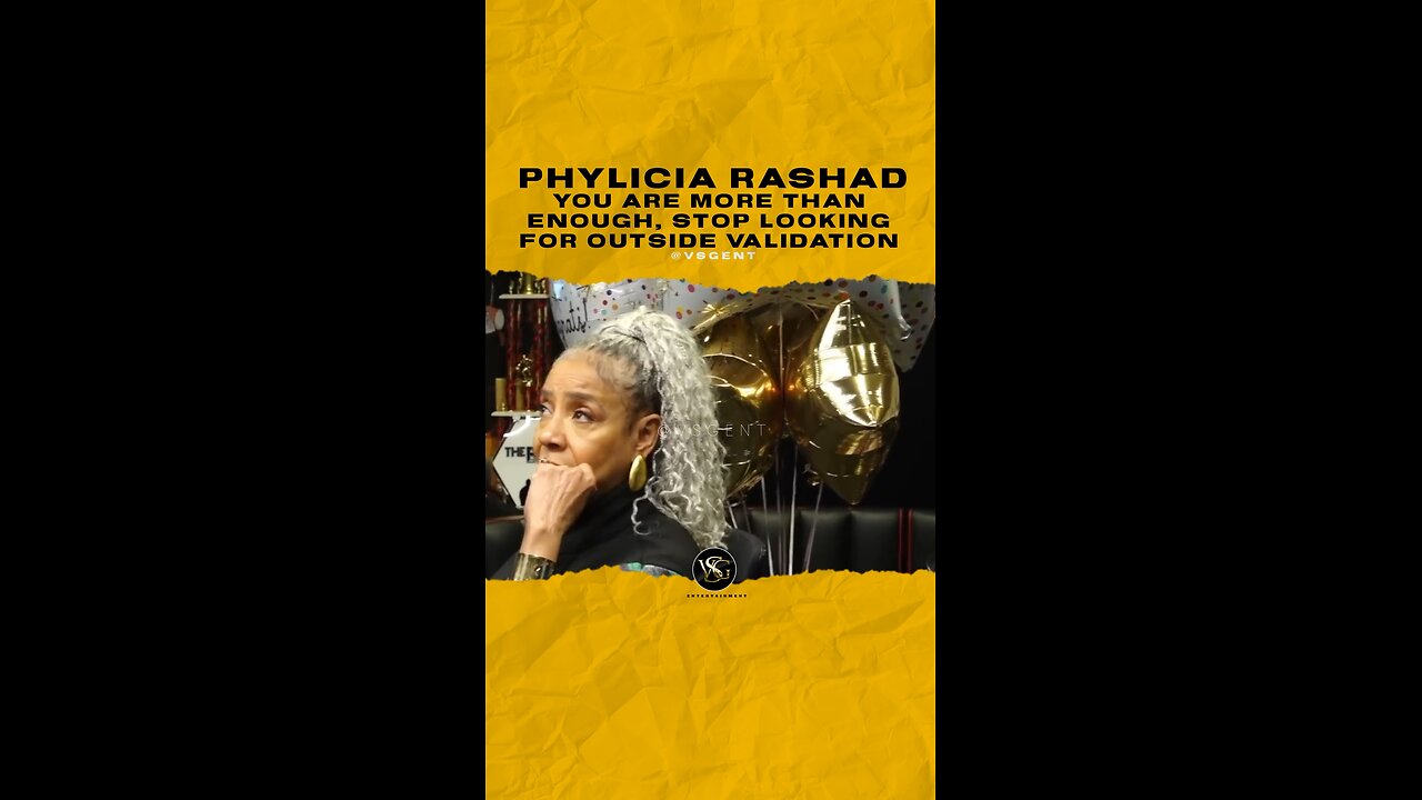 @phyliciarashad You are more than enough, stop looking for outside validation