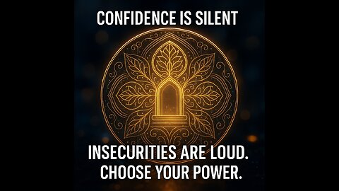 Confidence is silent.