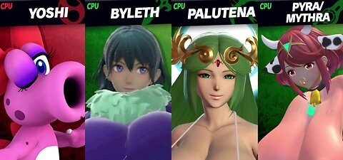 Birdo vs BBW Byleth & Thick Palutena & Cow&Cat Pyra/Mythra [MAKI Fixed Request]